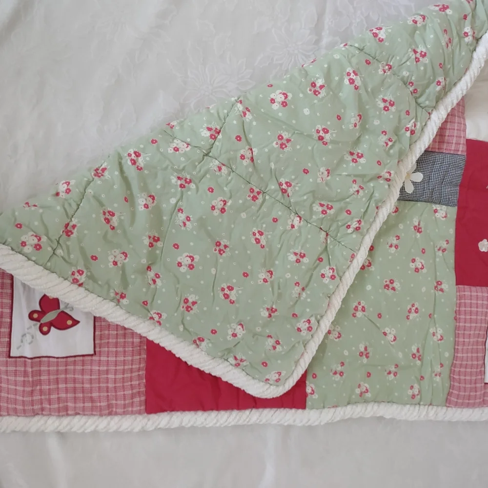 Lambs & Ivy Baby Nursery Quilt Floral Butterflies